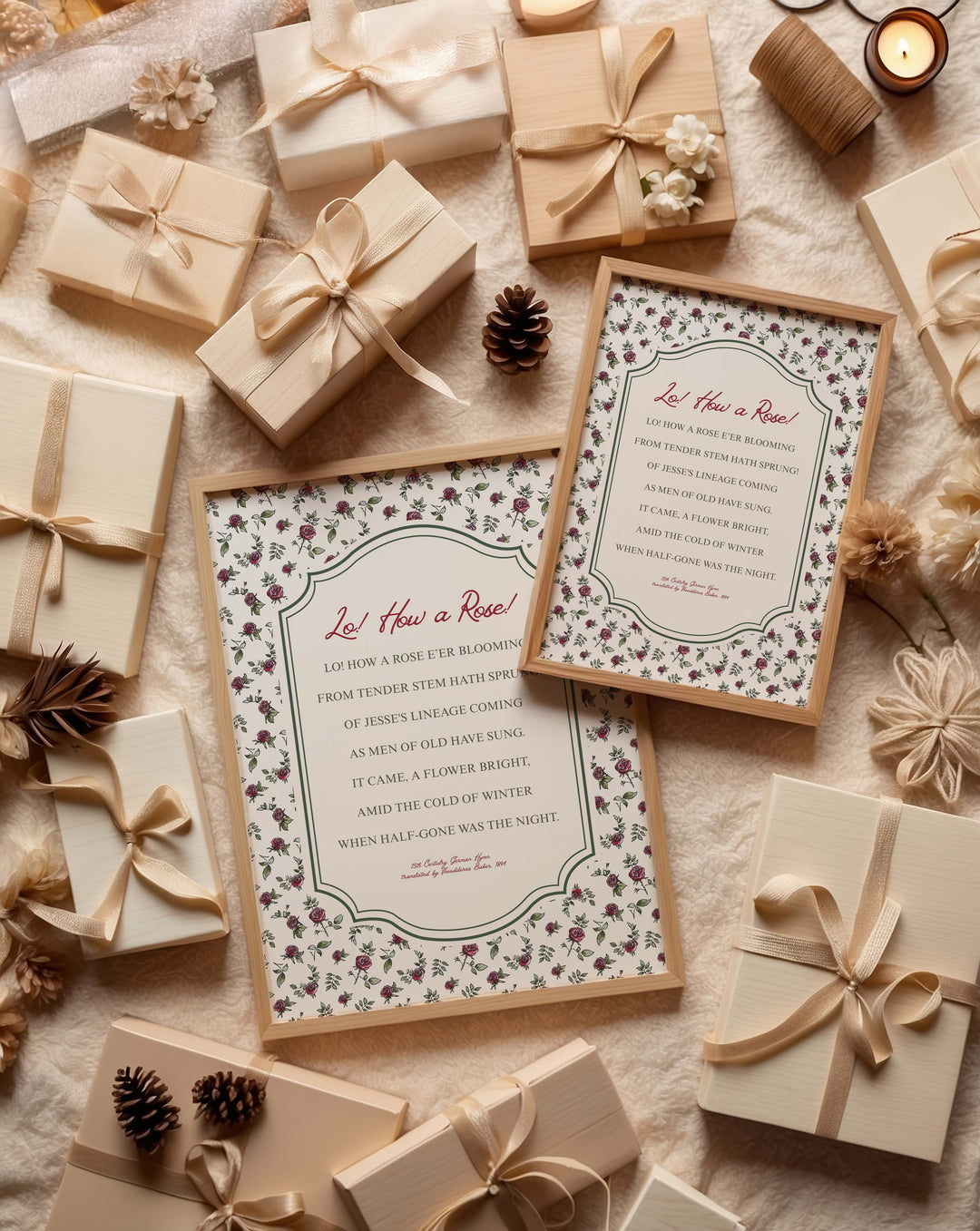 Christmas Hymn Rose Print