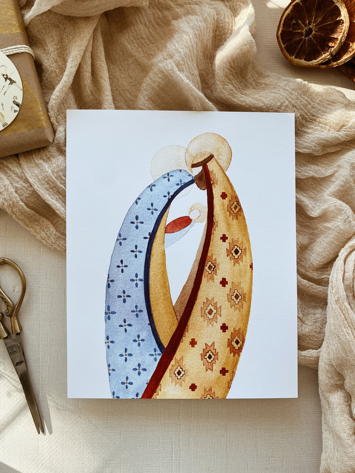 Holy Family Folk Print
