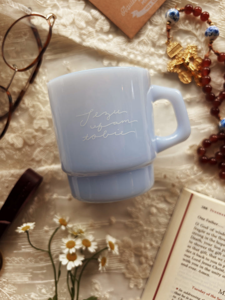 Faustina Milk Glass Mug