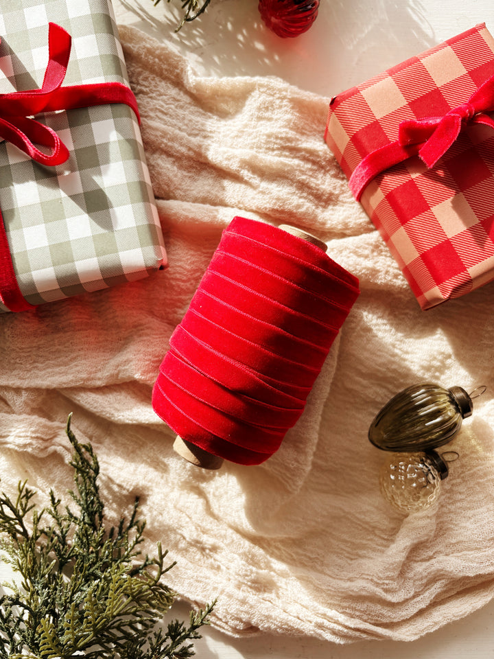 Holly Jolly Velvet Ribbon