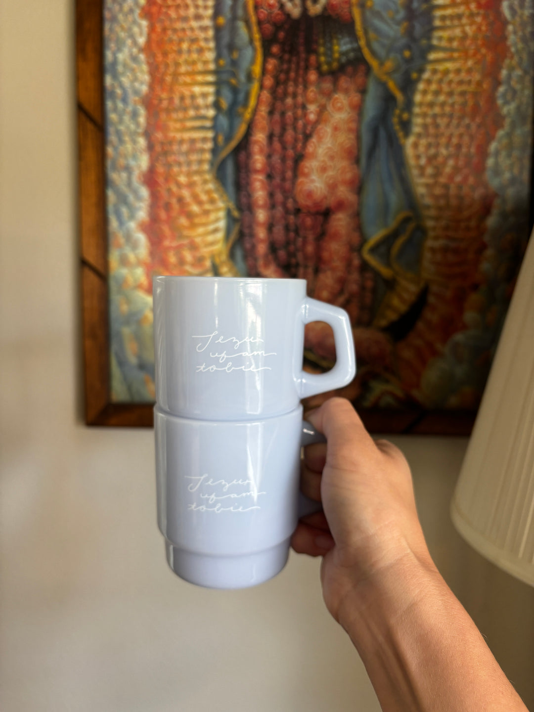 Faustina Milk Glass Mug