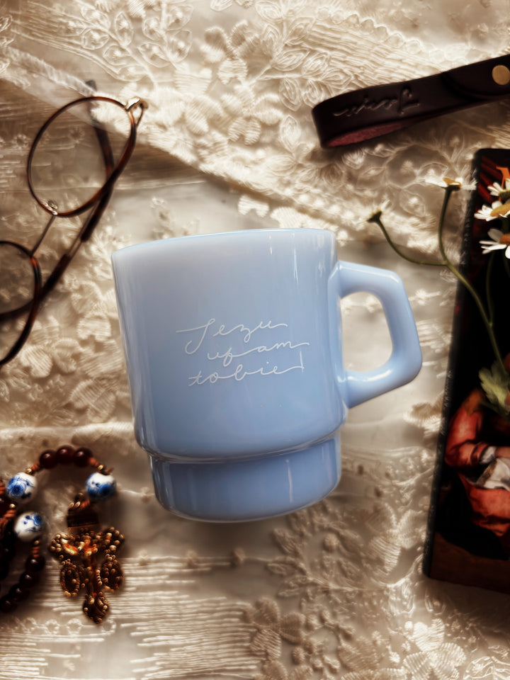 Faustina Milk Glass Mug