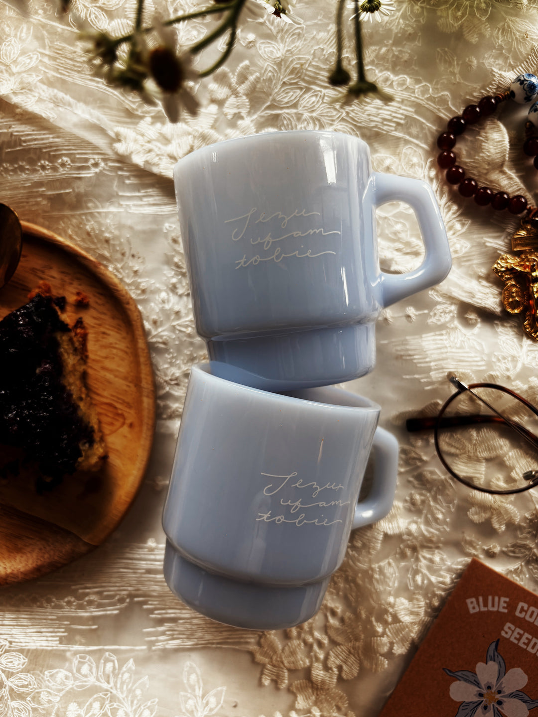 Faustina Milk Glass Mug