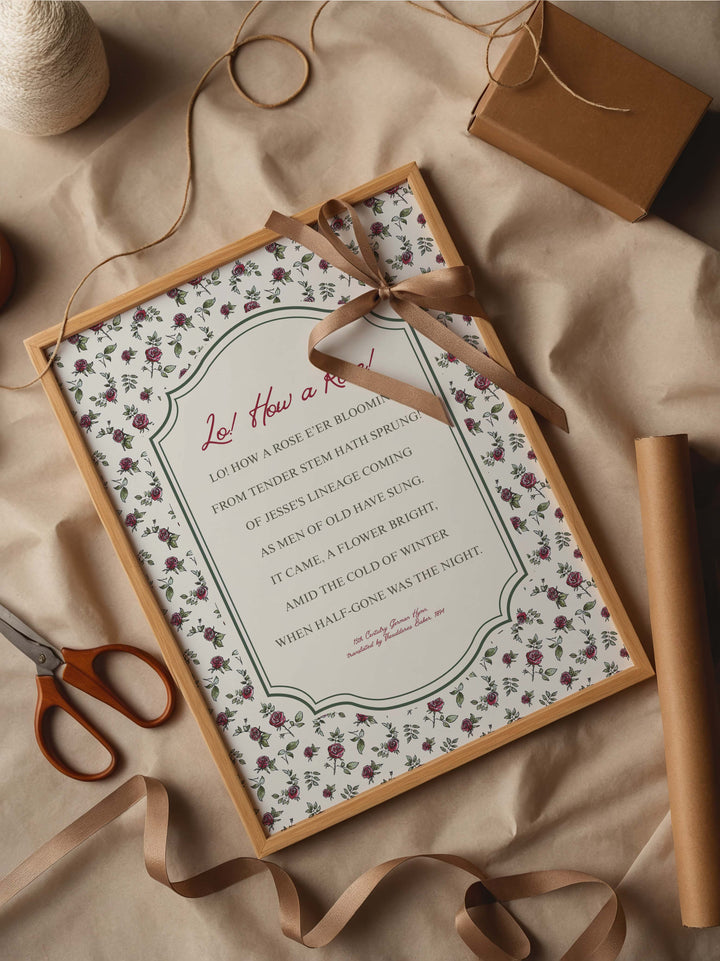 Christmas Hymn Rose Print