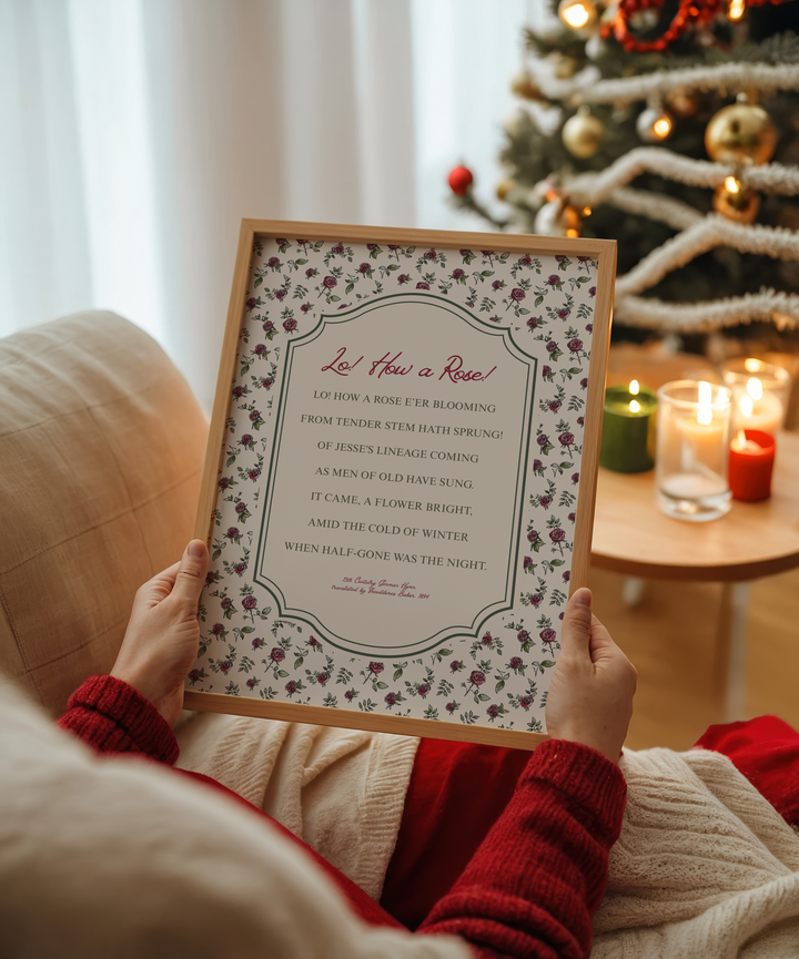Christmas Hymn Rose Print