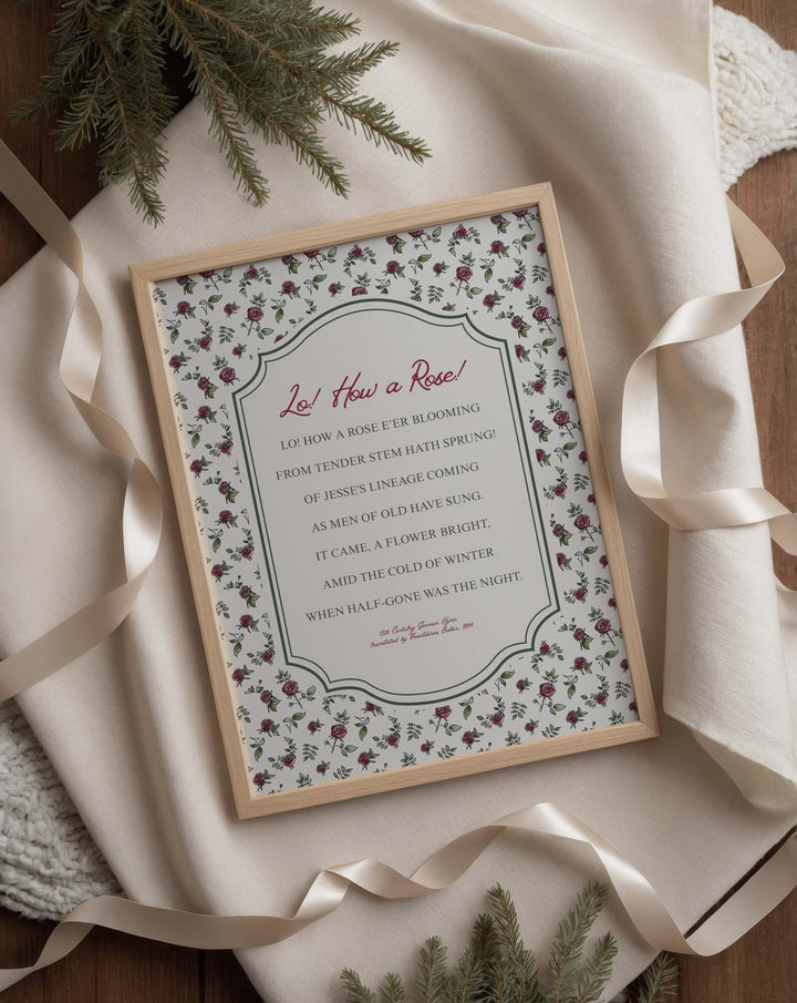 Christmas Hymn Rose Print