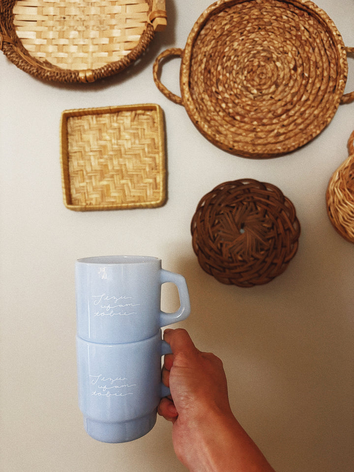 Faustina Milk Glass Mug