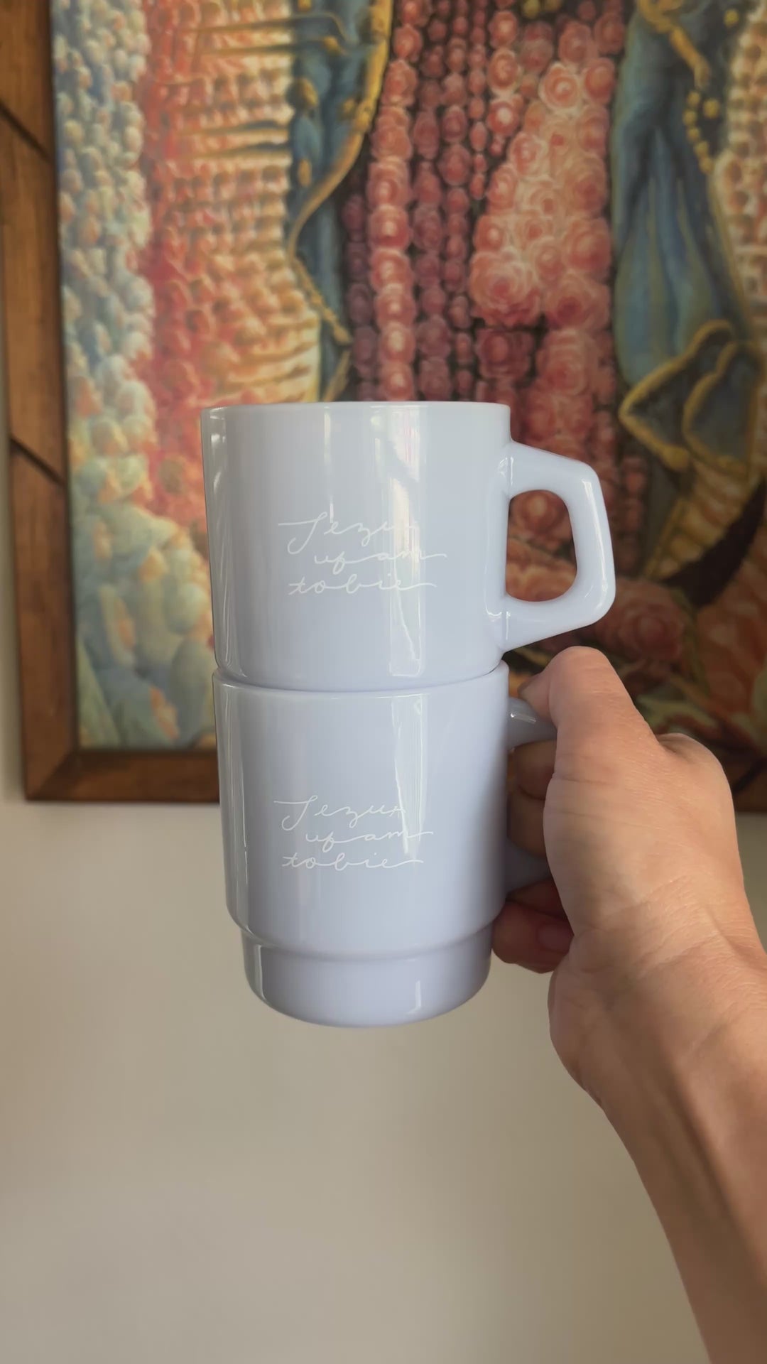 Faustina Milk Glass Mug
