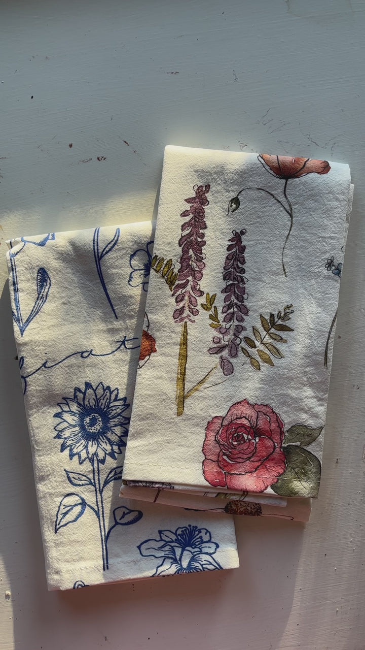 Floral Tea Towel Gift Set
