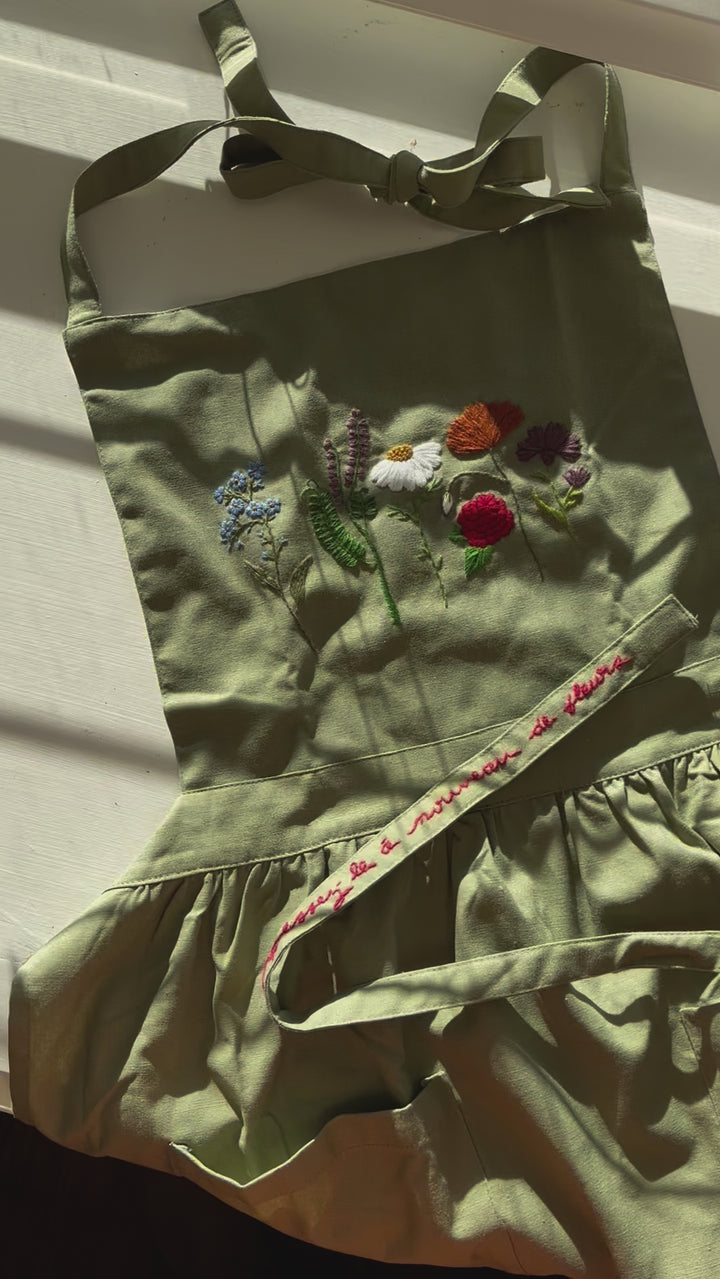 Embroidered Apron Dress - JUNE PREORDER