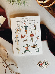 Twelve Days of Christmas Card Set
