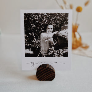 Wooden Moon Photo Holder