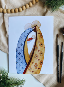 Holy Family Folk Print